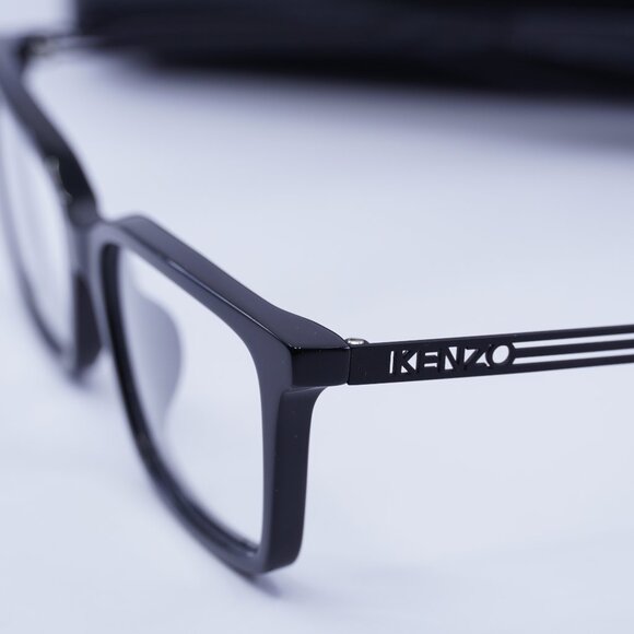 Kenzo KZ50016U 001 Eyeglasses Shiny Black 52mm Square Frame - Picture 8 of 11